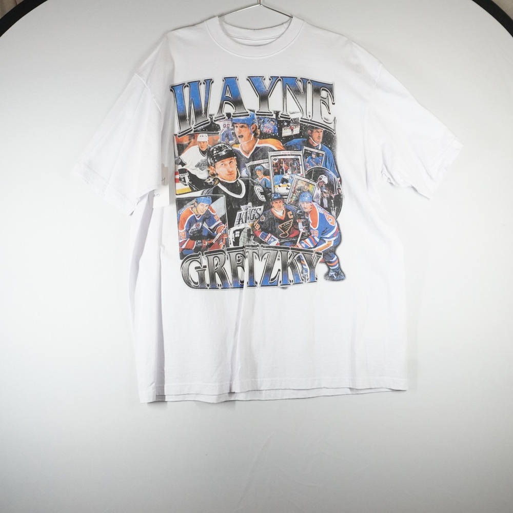 Game Changer Wayne Gretzky T-Shirt 2XL White The Great One 99 Hockey Graphic Tee